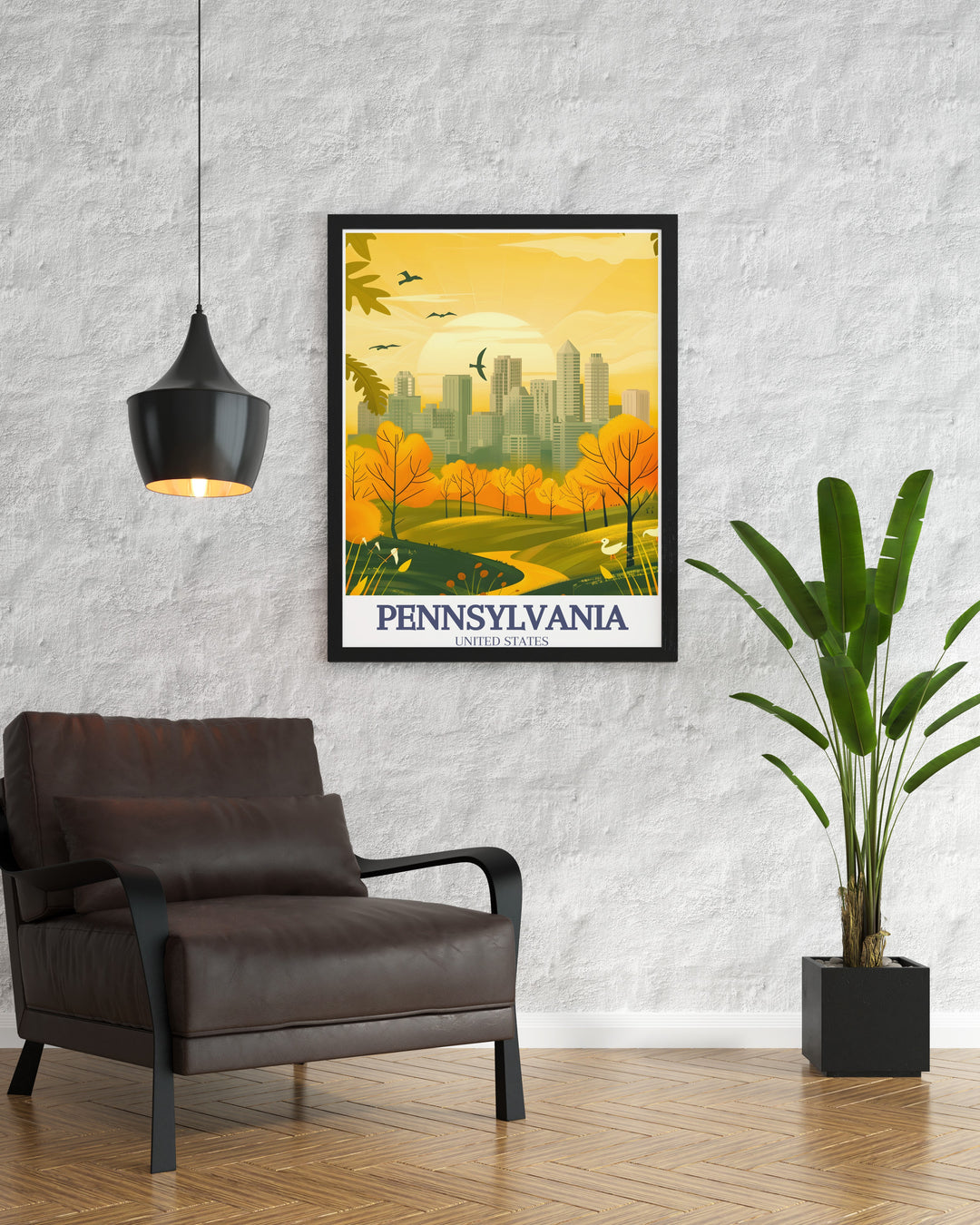 A vintage inspired Pennsylvania print that highlights the towering beauty of PPG Place and the peaceful streets of Spring Garden. A great way to bring the essence of the Keystone State into your home.