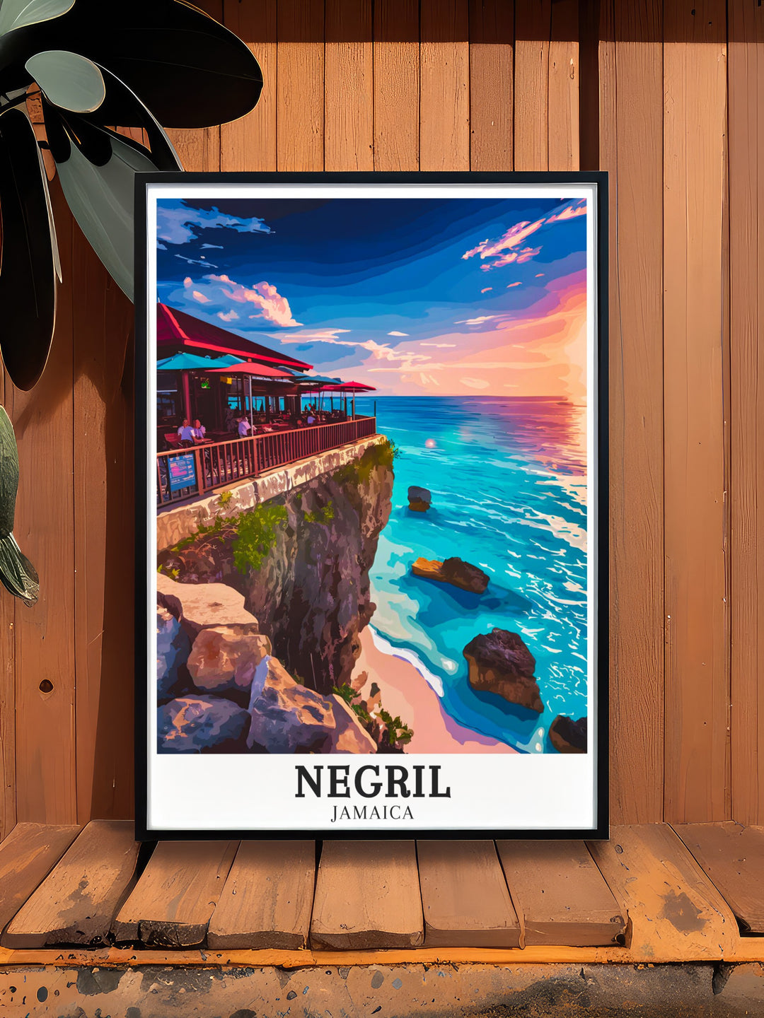 Negril canvas art displaying the colorful scenery and peaceful pathways along the Caribbean Sea, highlighting Ricks Cafe. Enhance your wall decor with these exquisite travel canvas prints from the Caribbean. Perfect for adding a touch of natural beauty to any room, these art pieces showcase the vibrant landscapes and serene waters of Negril.