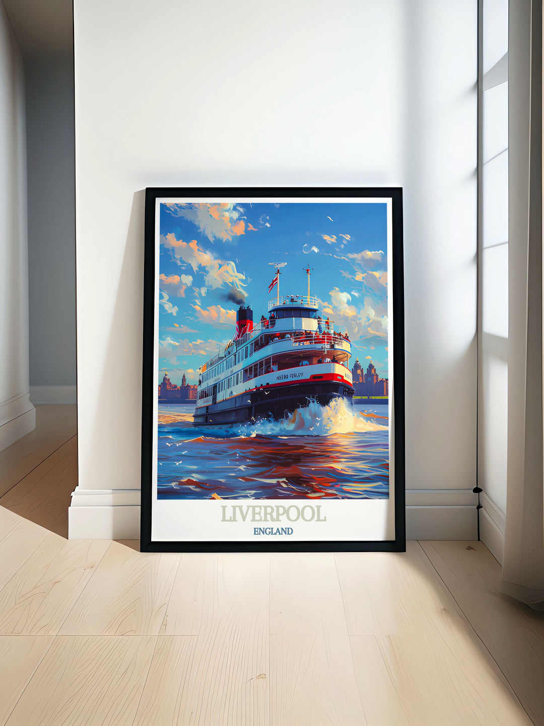 Cream Liverpool Poster celebrating the iconic nights of Cream Liverpool nightclub and Creamfields Festival featuring modern design perfect for electronic music lovers and stylish home decor including Mersey Ferry modern prints