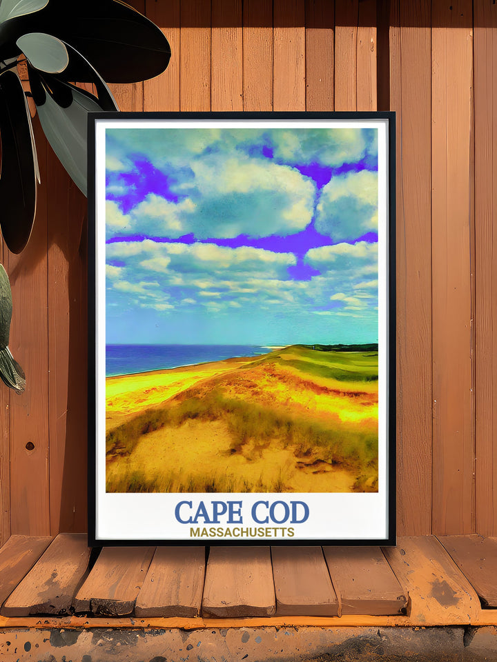 Decorate your walls with the calming coastal scenery of Cape Cod. This detailed poster print features Cape Cod National Seashore, perfect for anyone who loves Massachusetts.