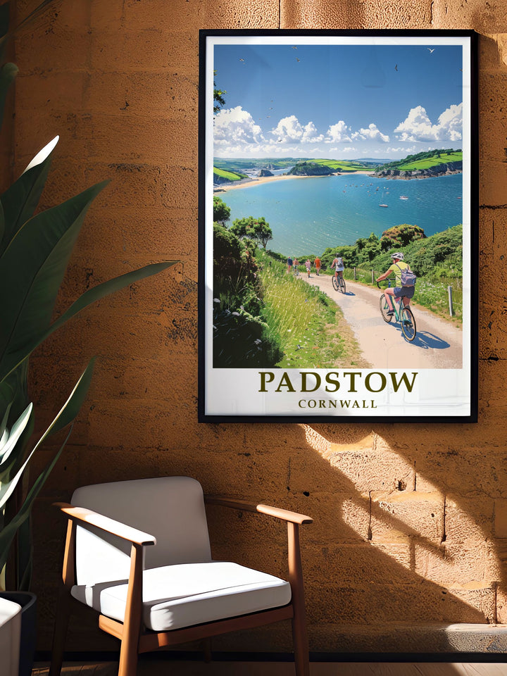 Padstow Wall Art featuring the serene Padstow Estuary and Camel Trail ideal for any room in your home perfect addition to Cornwall travel enthusiasts decor stunning Padstow Harbour view that captures the beauty of fishing Cornwall