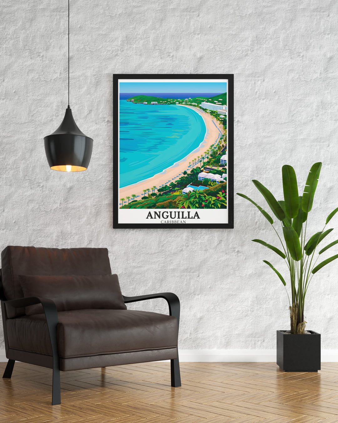 Maundays Bay Maundays Beach Artwork is perfect for anyone looking to bring the serene beauty of Anguilla into their home with its stunning depiction of the Caribbeans calm waters and sandy beaches creating a tranquil atmosphere in any room