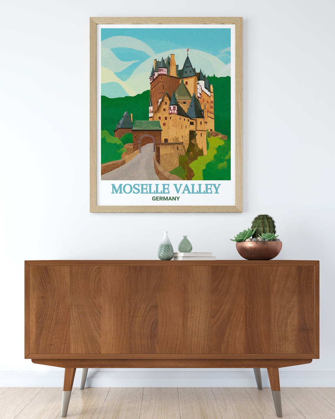 Germany travel art featuring Burg Eltz in the scenic Moselle Valley perfect for anyone who appreciates European decor. This artwork brings the beauty of Germany into your home creating a stunning focal point for your living space.