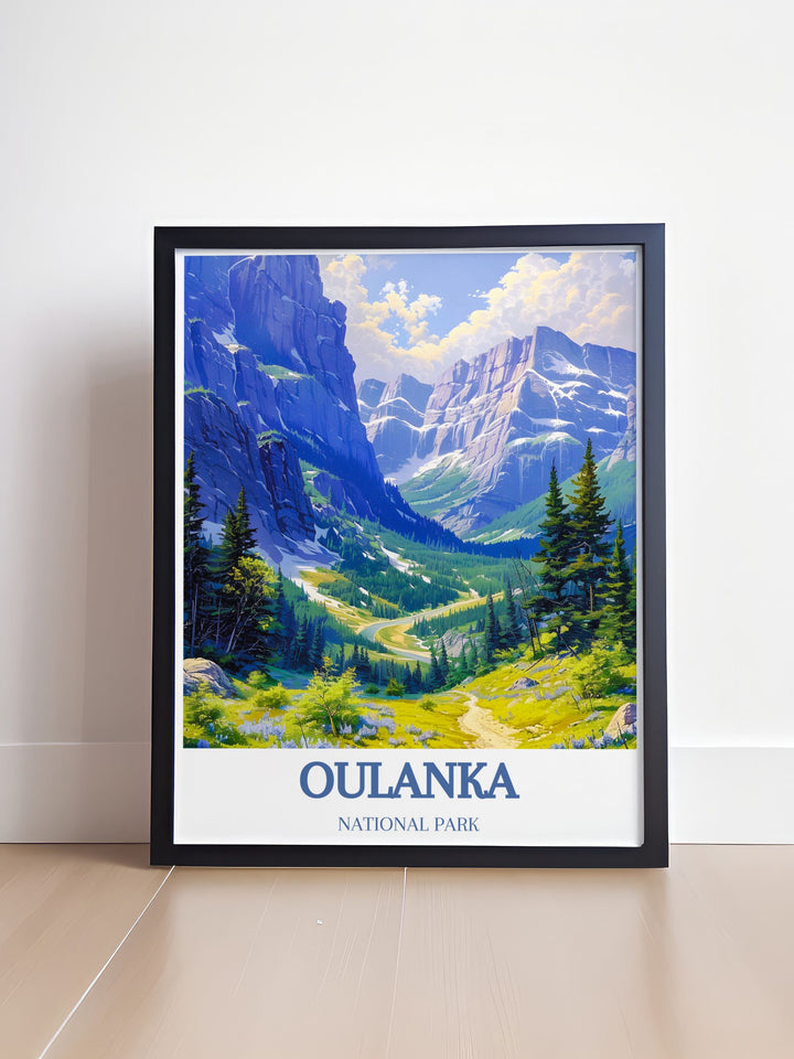 Scandinavian Art print of Oulanka Canyon offering a breathtaking view of the canyon located in Oulanka National Park ideal for nature lovers and art enthusiasts looking to elevate their home decor with a touch of Nordic beauty