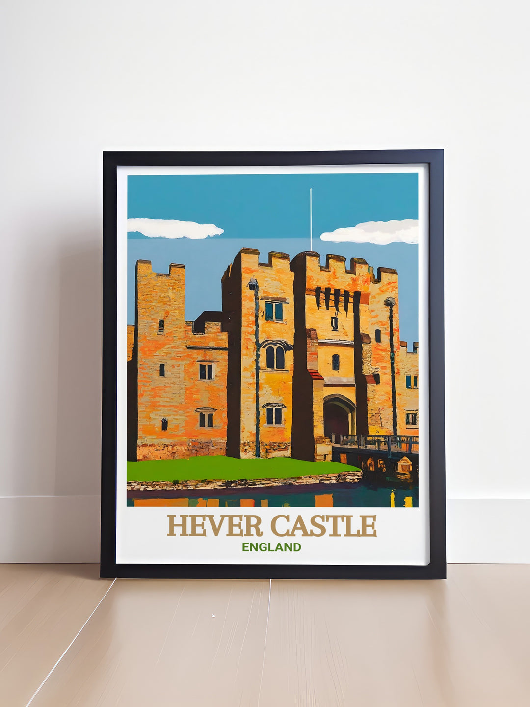 Stunning Hever Castle art print designed as a perfect gift for travelers and history enthusiasts alike