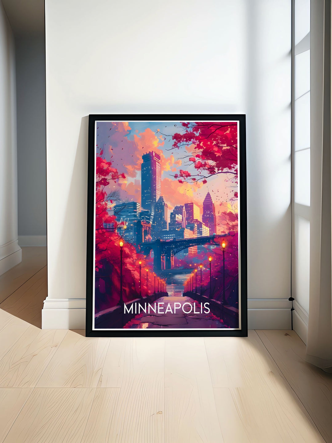 Experience the tranquility of the Mississippi Riverfront with this detailed poster, capturing its serene landscapes and historic landmarks, perfect for adding a touch of scenic beauty to your home.