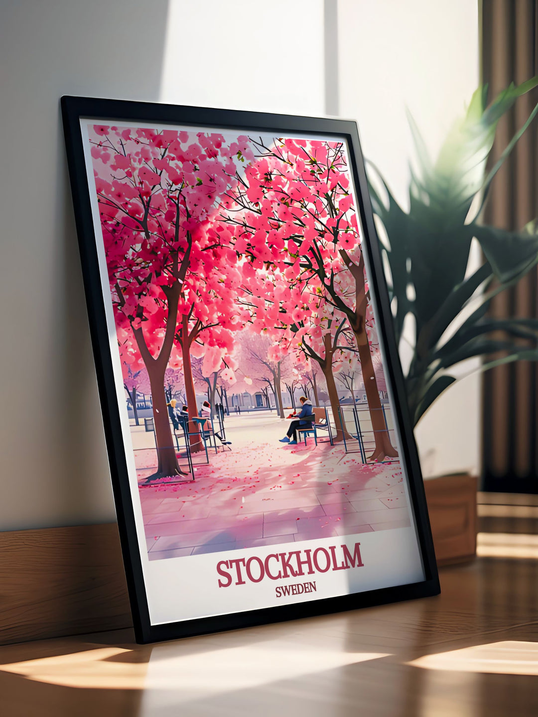 Kungstradgarden Modern Prints offer a sophisticated touch to any living space featuring fine line prints of Stockholms iconic botanical garden and elegant pathways making it an ideal choice for stylish home décor and thoughtful gifts