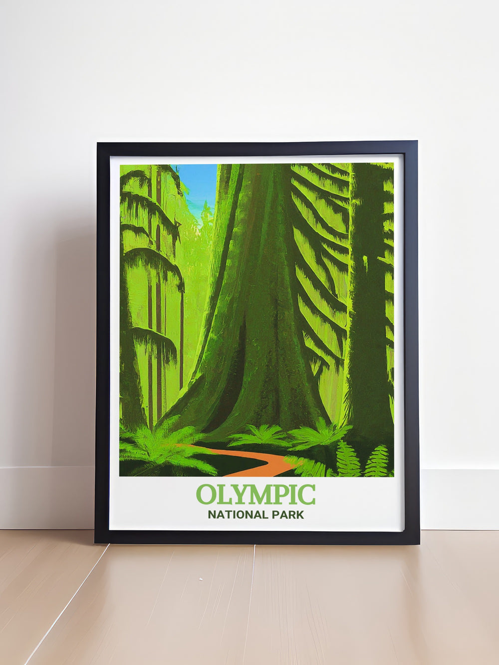 Inspire your inner adventurer with this Hoh Rain Forest wall poster, depicting the lush, emerald landscapes and serene trails that invite endless exploration and discovery. The detailed artistry and vibrant colors make it a standout addition to any room seeking a connection to nature.