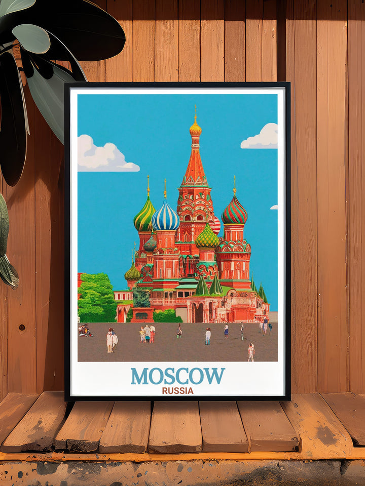 Moscow decor enriched with Red Square, Kremlin artwork bringing the charm and sophistication of Russia to your home an exquisite print crafted with meticulous attention to detail.