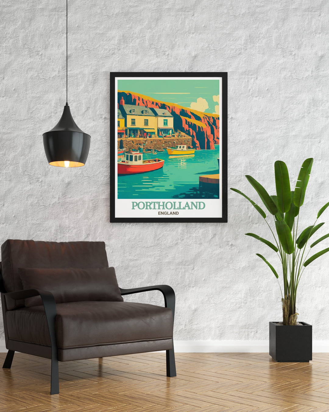 A stunning depiction of Cornwalls Portholland and Portloe, perfect for adding a calming influence to your home decor. The detailed illustration and soft hues evoke the serene beauty of these Cornish treasures.