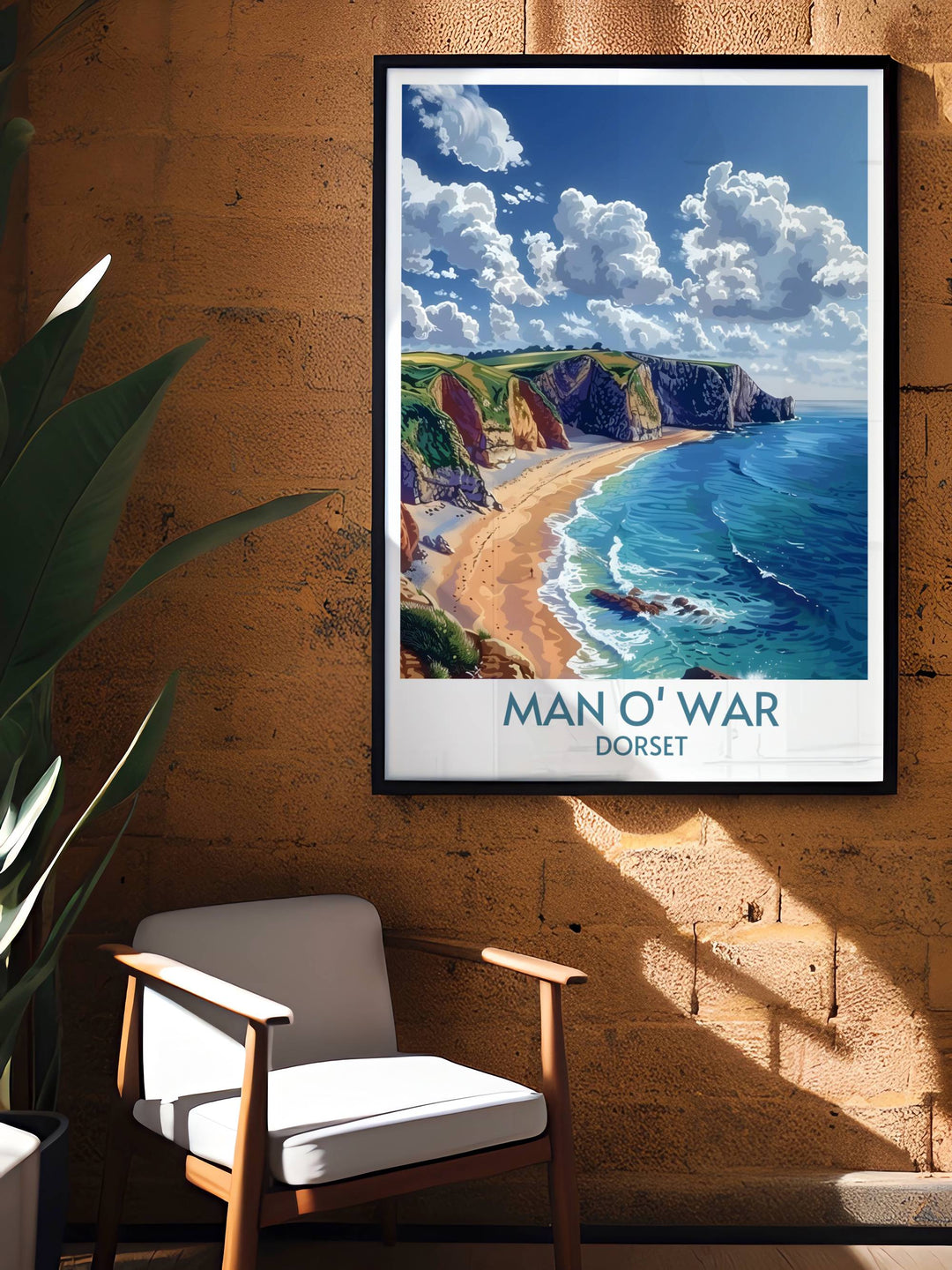 Durdle Door Arch and Man o War Beach Dorset artwork capturing the majestic beauty of the Jurassic Coast perfect for posters prints and home decor adding a touch of natural elegance to any room ideal for travel lovers and those seeking unique and meaningful gifts.