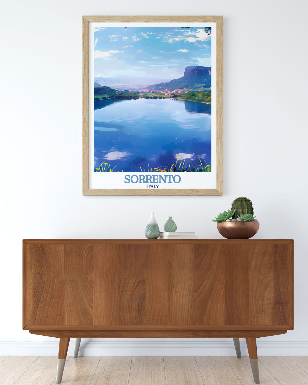 Add a unique touch to your home with the Sorrento photo and Lake Averno stunning prints featuring fine line art and detailed city views.