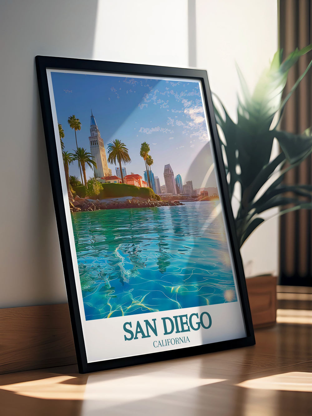 Enhance your home decor with San Diego beach artwork. This stunning print showcases the vibrant colors and serene atmosphere of Californias coastline. Perfect for those who appreciate California decor, this piece brings the essence of San Diego beach into your living space.