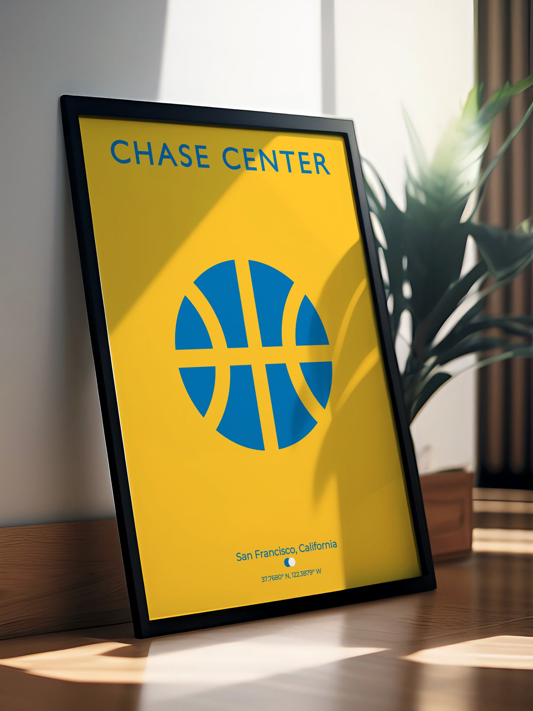 Stunning Chase Center NBA Art featuring the iconic Warriors arena in San Francisco great for adding a sports inspired touch to your home decor or office an ideal choice for gifts for boys or dads who are passionate about basketball.