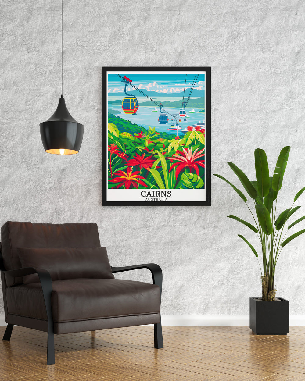 Skyrail Rainforest Cableway, Port Douglas Modern Prints showcasing the stunning natural beauty of Australia. Ideal for adding a touch of elegance to any room. These prints capture the essence of Australia Travel and make perfect decor for your living space