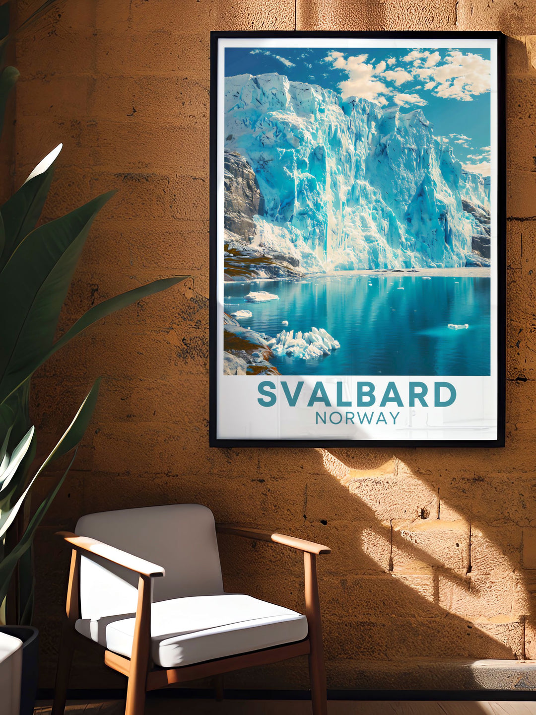 Captivating Nordenskiold Glacier stunning prints featuring the glaciers majestic beauty in Svalbard. This modern decor piece is perfect for transforming your living space and makes a wonderful personalized gift.