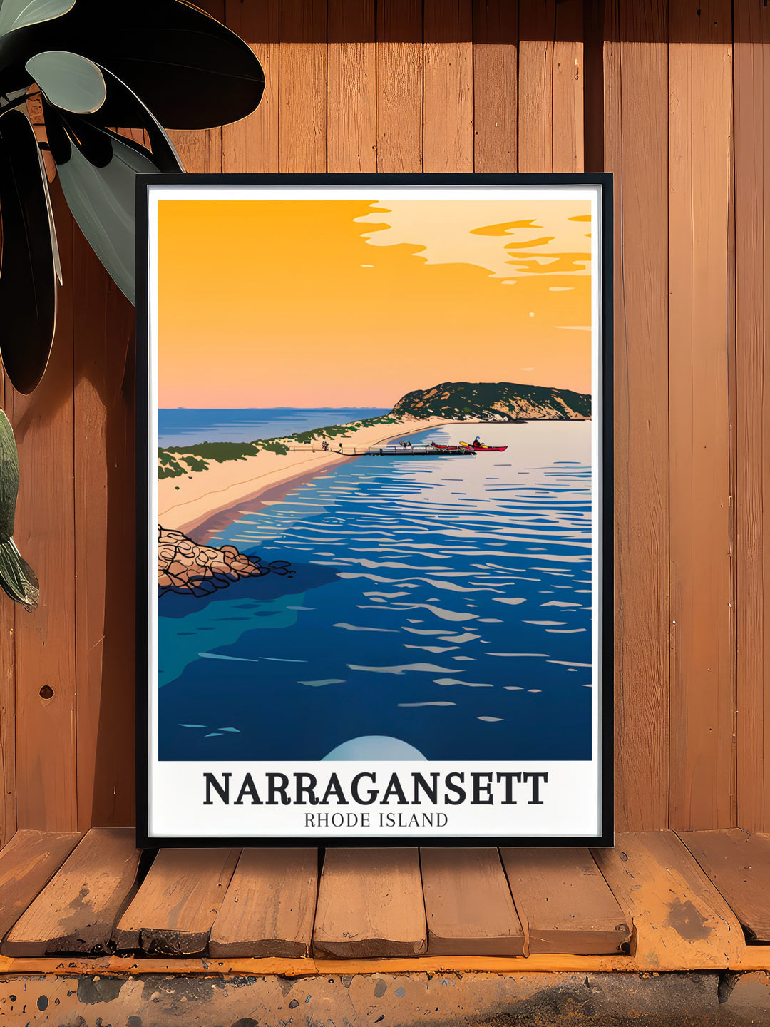 Framed prints of Breachway Inlet Narragansett Beach capture the unique charm of this coastal destination providing a stunning focal point for living rooms offices and other spaces in need of elegant wall decor