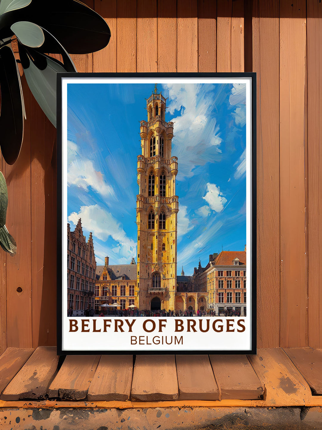 Scenic Belfry of Bruges wall art capturing the timeless beauty of this historic landmark in Bruges, Belgium. This print is ideal for enhancing your home decor and adding a touch of European charm to any space.