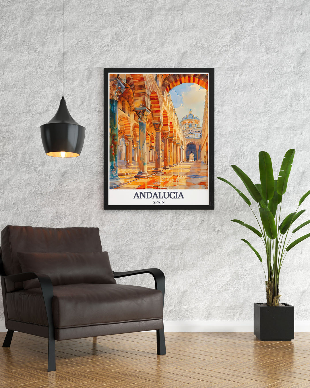Featuring the Torre del Alminar bell tower in Cordoba, this art print highlights its architectural splendor and panoramic views, making it an ideal piece for history lovers and travel enthusiasts.
