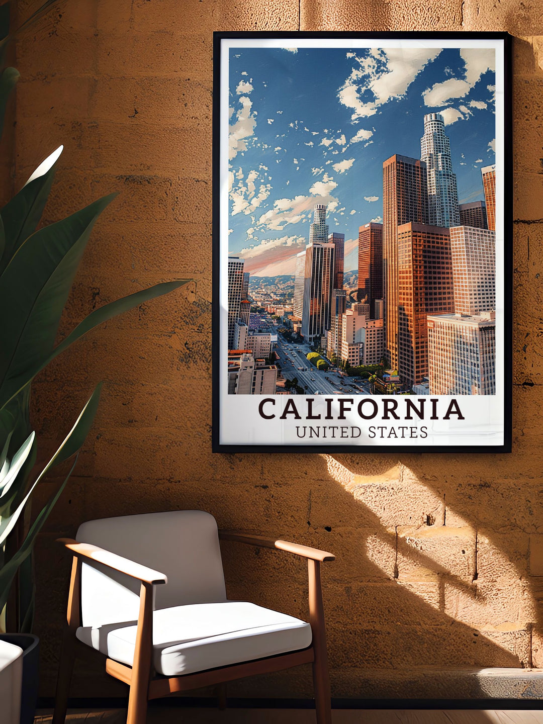 Los Angeles vintage print featuring the iconic skyline and dynamic cityscape of Californias famous city perfect for adding a touch of history and charm to your home decor a beautiful piece for any travel art collection