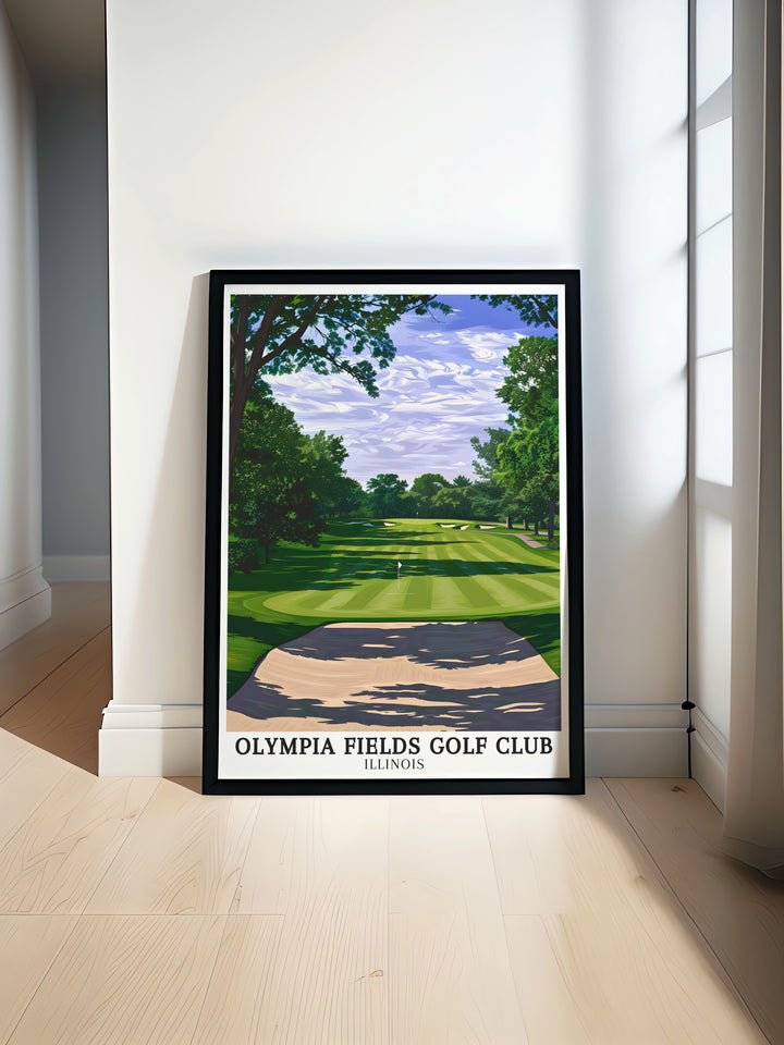 Olympia Fields Golf Club Art Print featuring Fairways South Course brings the beauty of the golf course into your home ideal for golf lovers this Golf Poster makes a perfect gift and adds a touch of sophistication to any Golf Wall Art collection