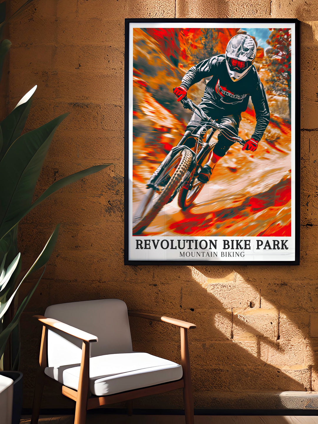 Scenic beauty of Revolution Bike Park in Wales. Showcasing the lush forests and rolling hills, these posters are ideal for adding a touch of adventure to your wall decor. Perfect for nature and cycling enthusiasts.