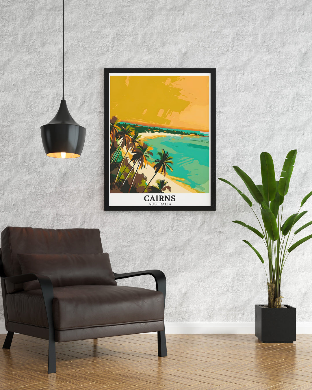 Stunning Cairns Artwork that highlights the natural beauty of Queensland. Ideal for Australia Travel enthusiasts this piece adds warmth and charm to your decor. A perfect Australia Souvenir or gift for anyone who loves exploring the beauty of Australia