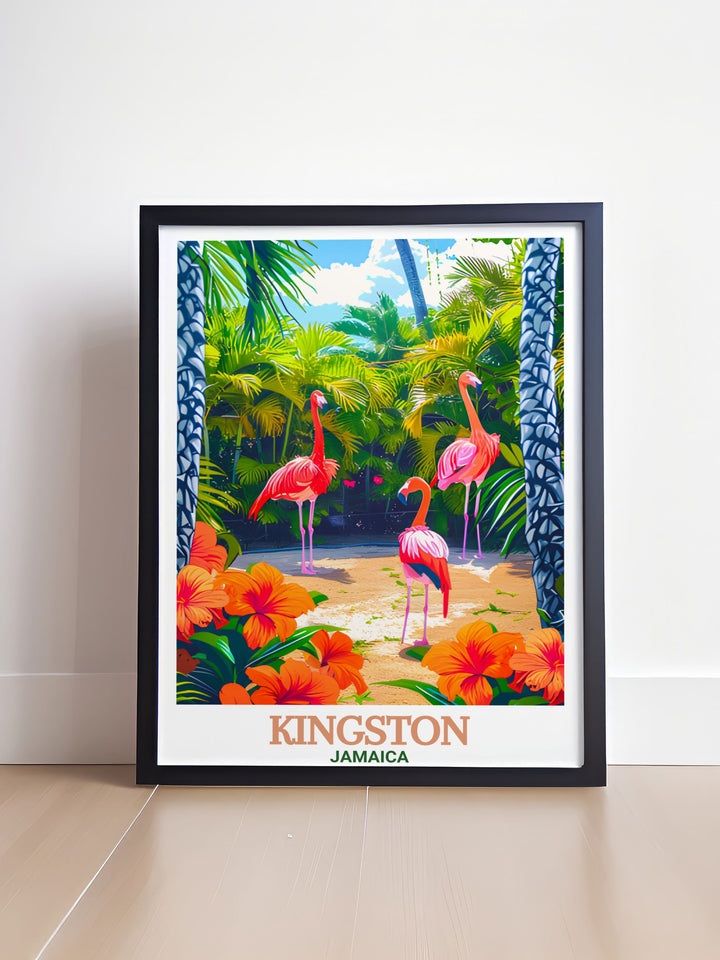 Caribbean decor featuring Kingston artwork and Hope Gardens wall art adds a touch of tropical beauty to your living room or office offering a unique blend of bold Kingston scenes and the peaceful landscapes of Hope Gardens and Hope Zoo