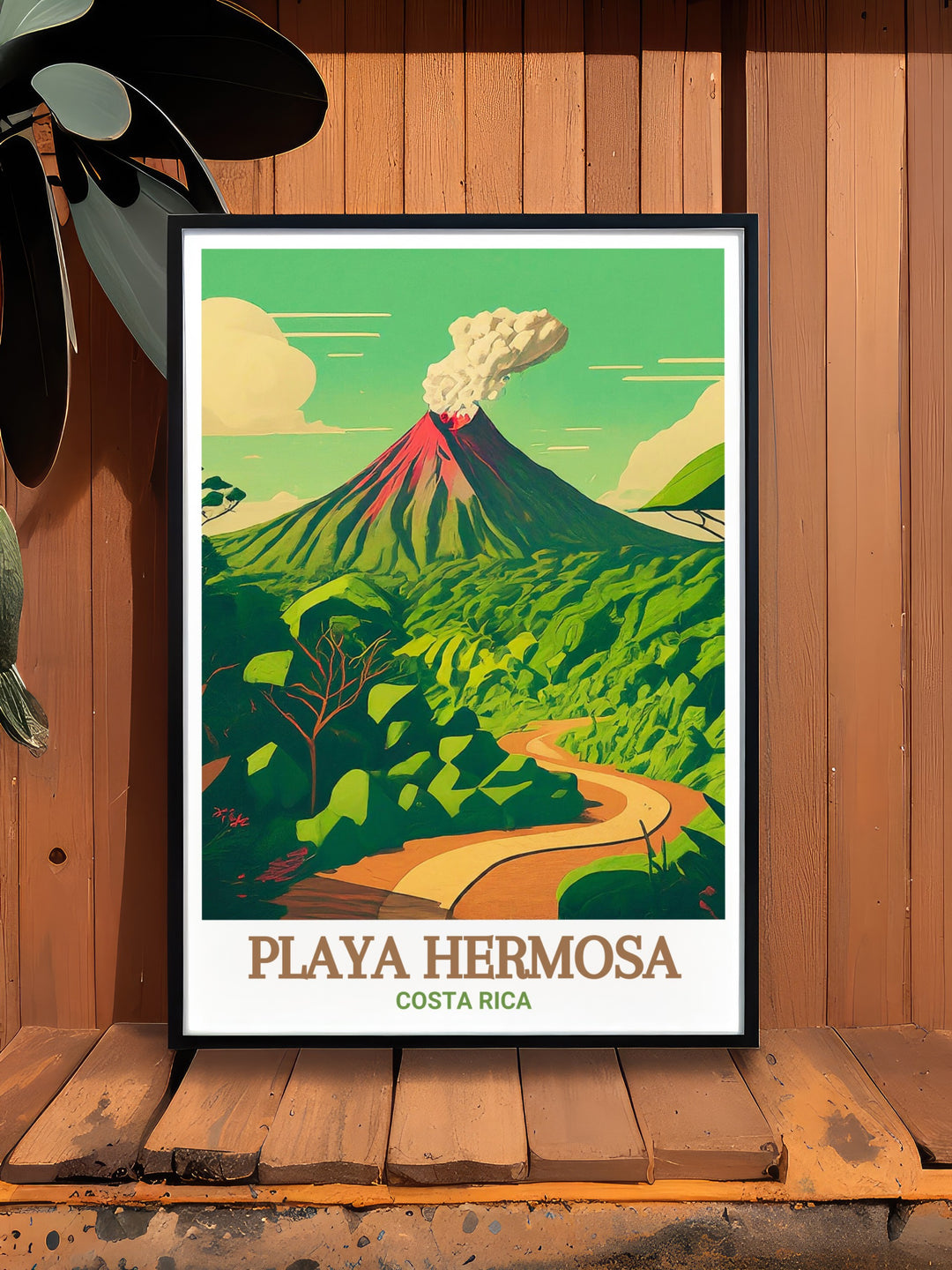 Playa Hermosa Poster Print and Rincon de la Vieja National Park Art offer a beautiful combination of Costa Ricas beach and national park scenery perfect for enhancing any room with a touch of tropical elegance and natural beauty