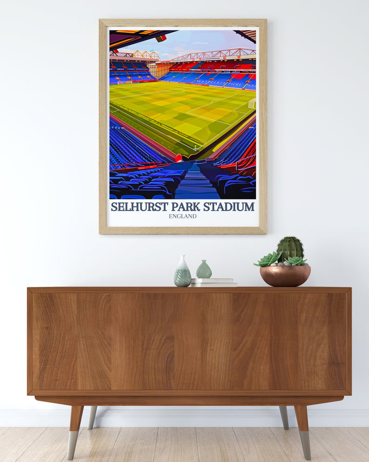 Stunning Selhurst Park Wall Art depicting Main Stand and Arthur Wait Stand perfect for transforming your space with a touch of football history