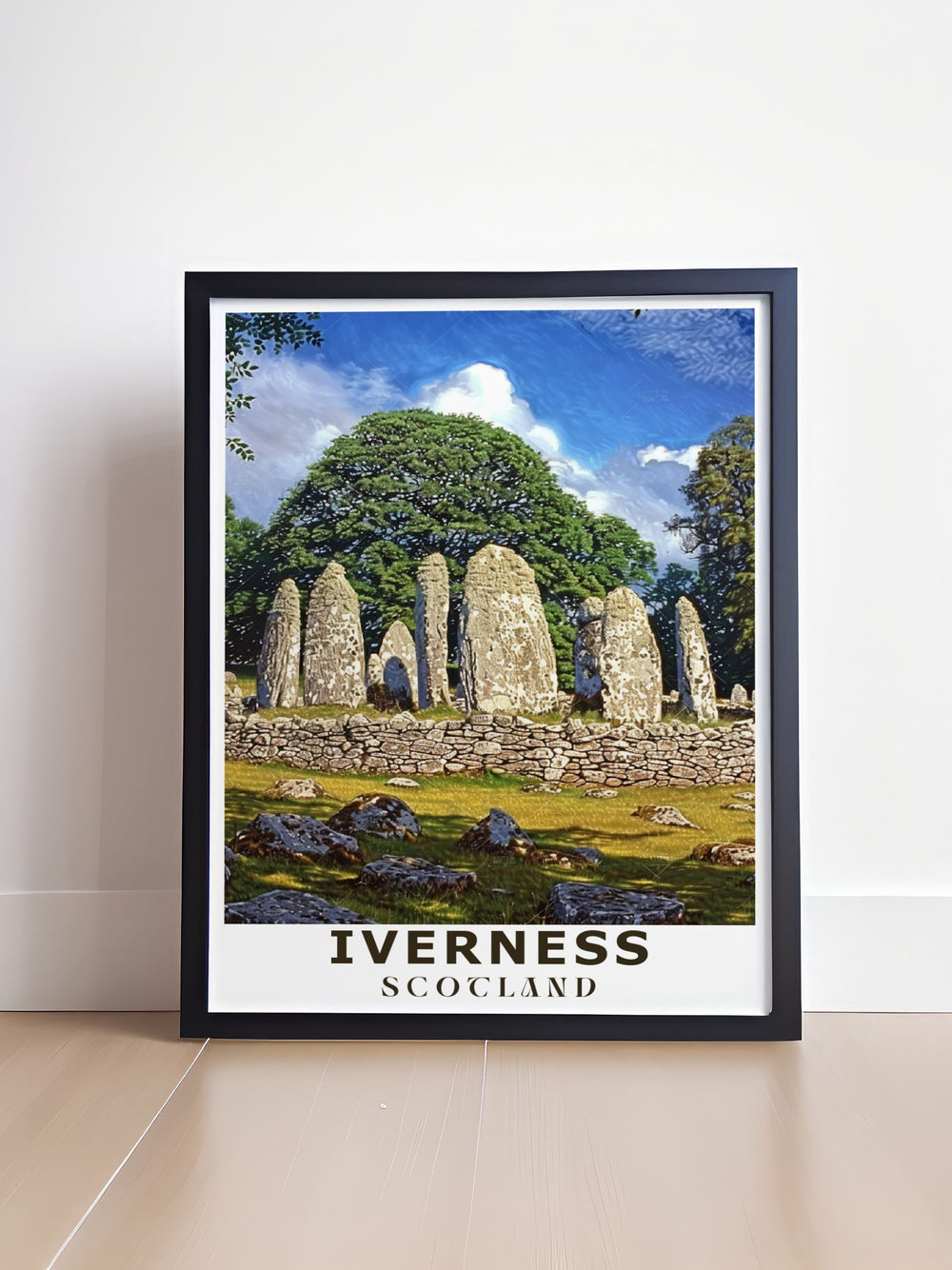 Fine art print of Inverness Castle with the serene River Ness in the foreground, capturing the blend of history and natural beauty in the Scottish Highlands.