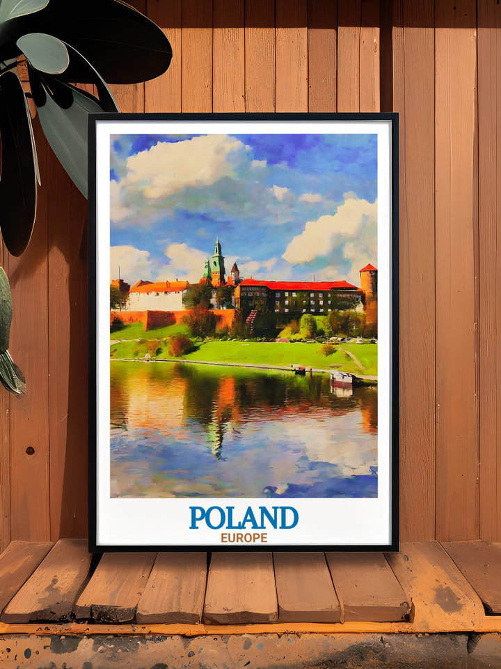 Vintage Poster of Wawel Castle and Zakopane showcasing the charm and beauty of Polands iconic landmarks perfect for personalized gifts and home decor adds elegance to living rooms and bedrooms with stunning wall art