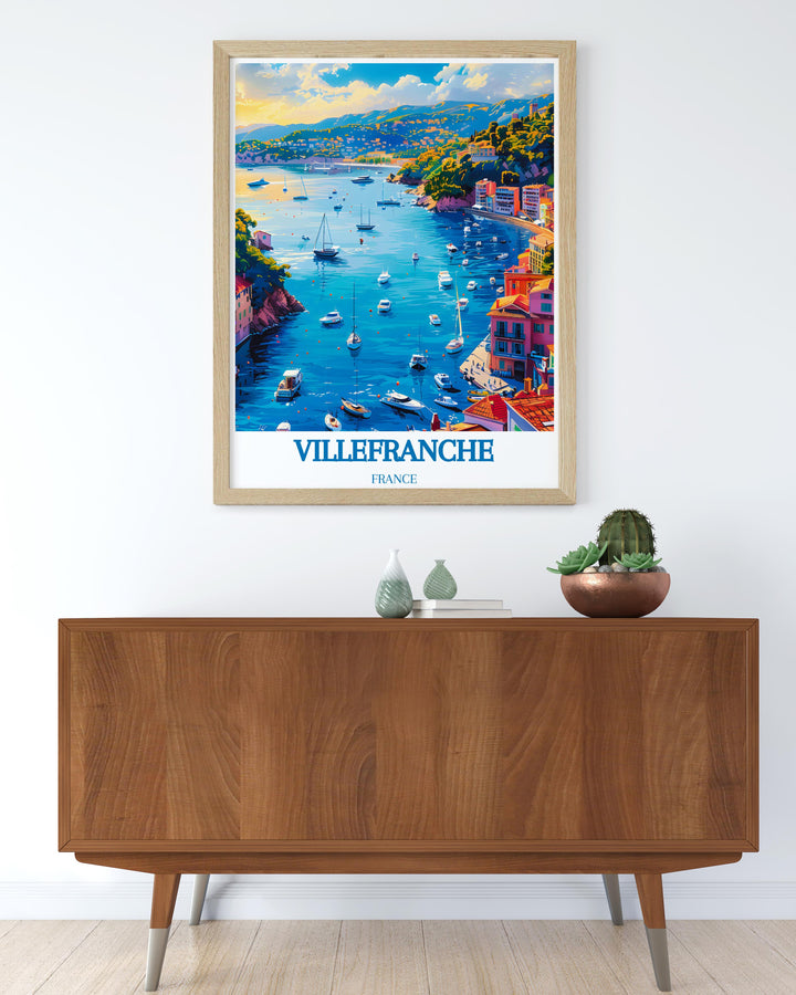 Enhance your home with Villefranche sur Mer Harbor modern prints that showcase the picturesque beauty of the French Riviera These stunning prints are perfect for creating a focal point in your living room or as a gift for anyone who loves the coastal elegance of France