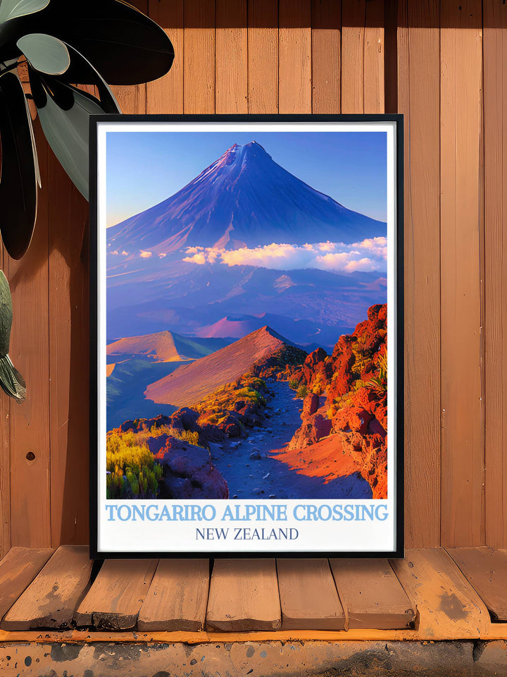 New Zealand prints highlighting diverse and stunning scenery, from rugged peaks of Mount Ngauruhoe to serene lakes, ideal for bringing natures beauty into your home decor.