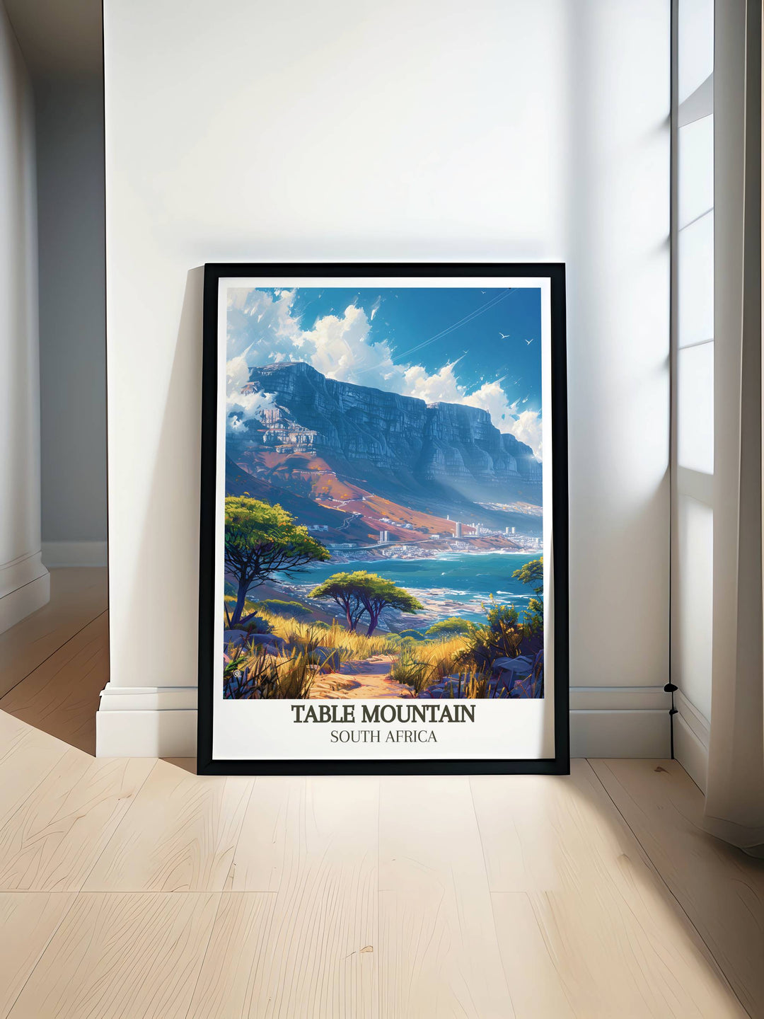 This Table Mountain Print features the stunning Table Mountain Summit with vibrant colors and intricate details perfect for enhancing any home decor or art collection