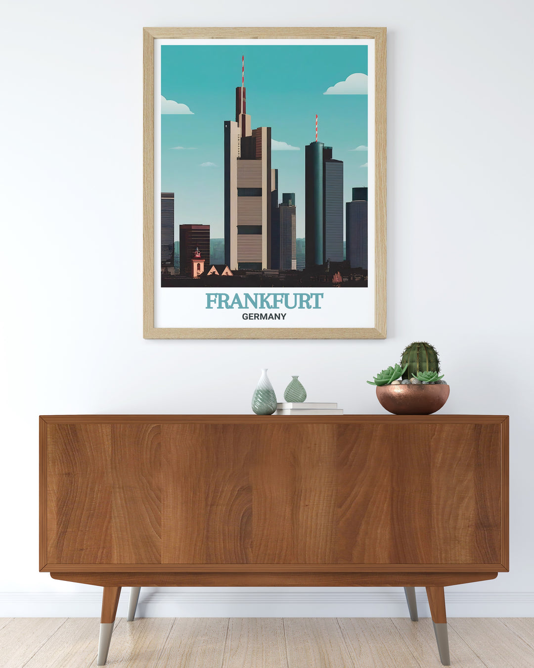 Main Tower Artwork captures the sleek and sophisticated design of Frankfurts skyline ideal for Germany Wall Art collectors and travel lovers