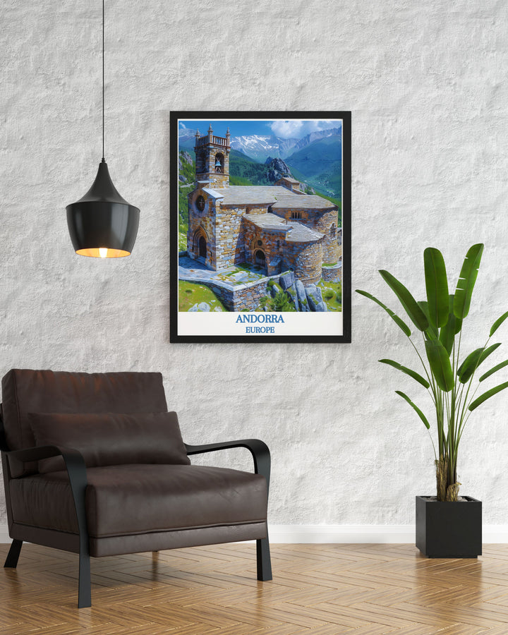 Vibrant canvas art capturing the diverse landscapes of Europe, with a special focus on the picturesque vistas of Andorra.
