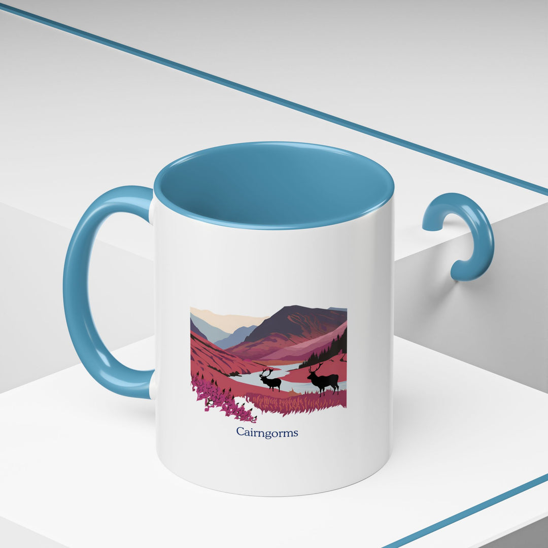 A beautifully designed Cairngorms Scotland Mug featuring vibrant artwork inspired by Scotland’s iconic Cairngorms National Park. Made from durable ceramic, this dishwasher-safe mug is perfect for coffee lovers and nature enthusiasts looking for a stylish keepsake or gift.