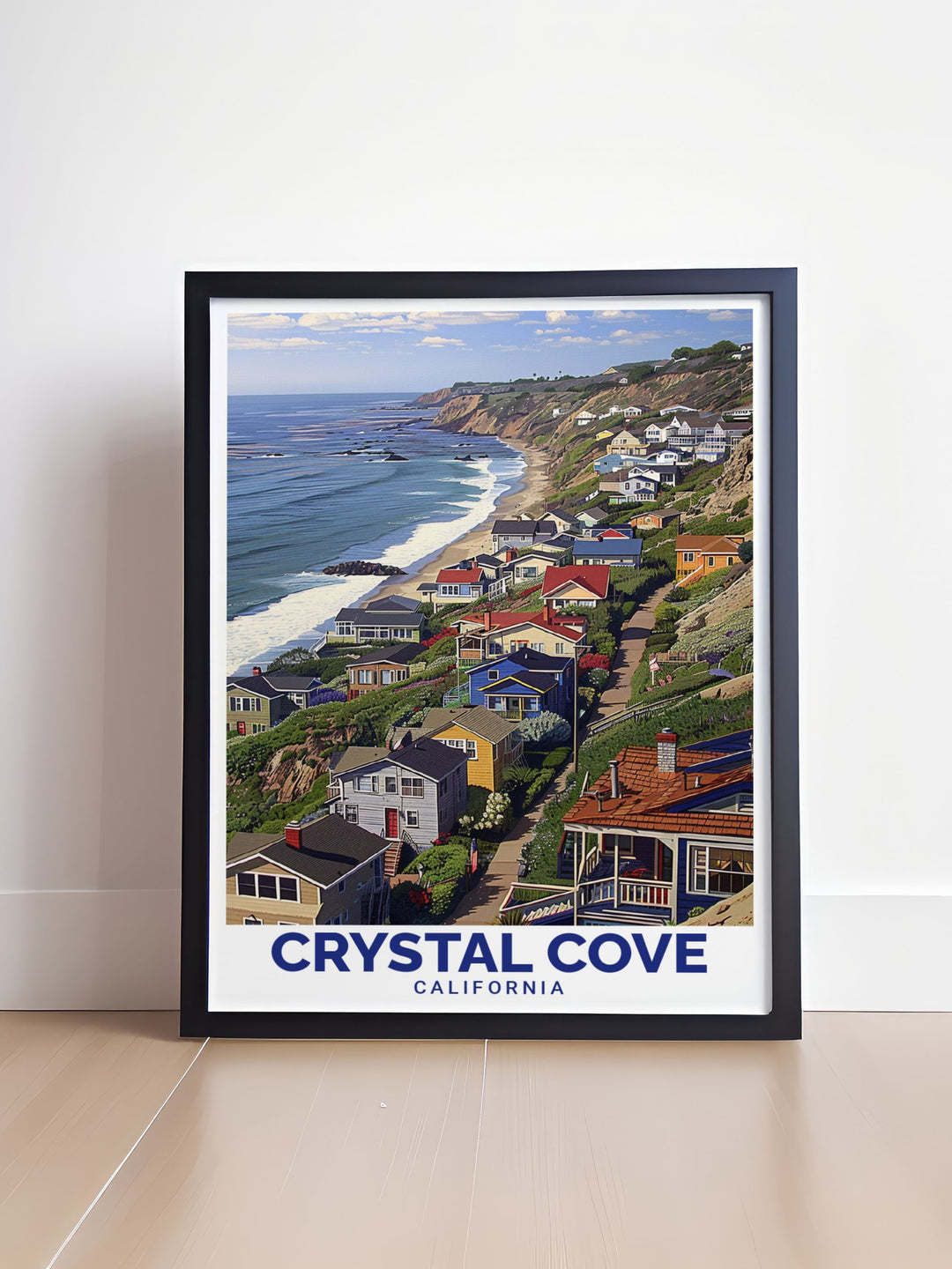 Immerse yourself in the rich history of the Historic Districct with this stunning travel print showcasing the picturesque streets and historic buildings of Californias iconic district ideal for adding a touch of historical charm to your home decor.