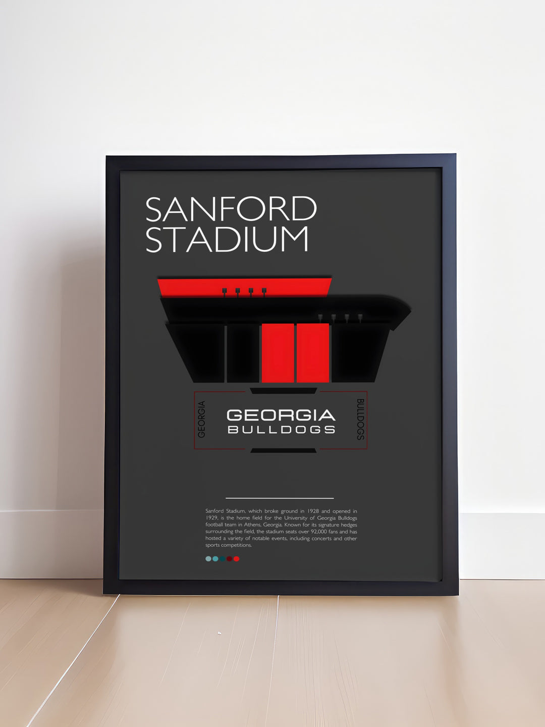 This UGA Bulldogs print featuring Touchdown Jesus at Sanford Stadium makes for thoughtful Fathers Day gifts or a special present for any Georgia Bulldogs fan