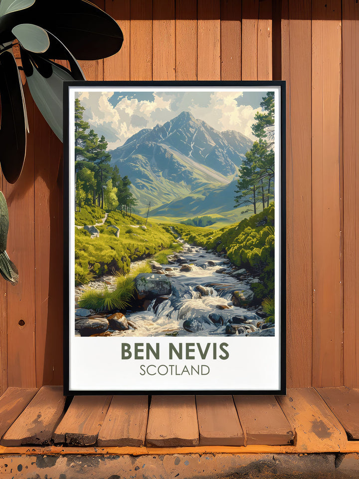 Glen Nevis Valley and Ben Nevis Mountain Prints highlighting the breathtaking views and landscapes of these iconic Scottish locations a great addition to any nature lovers home