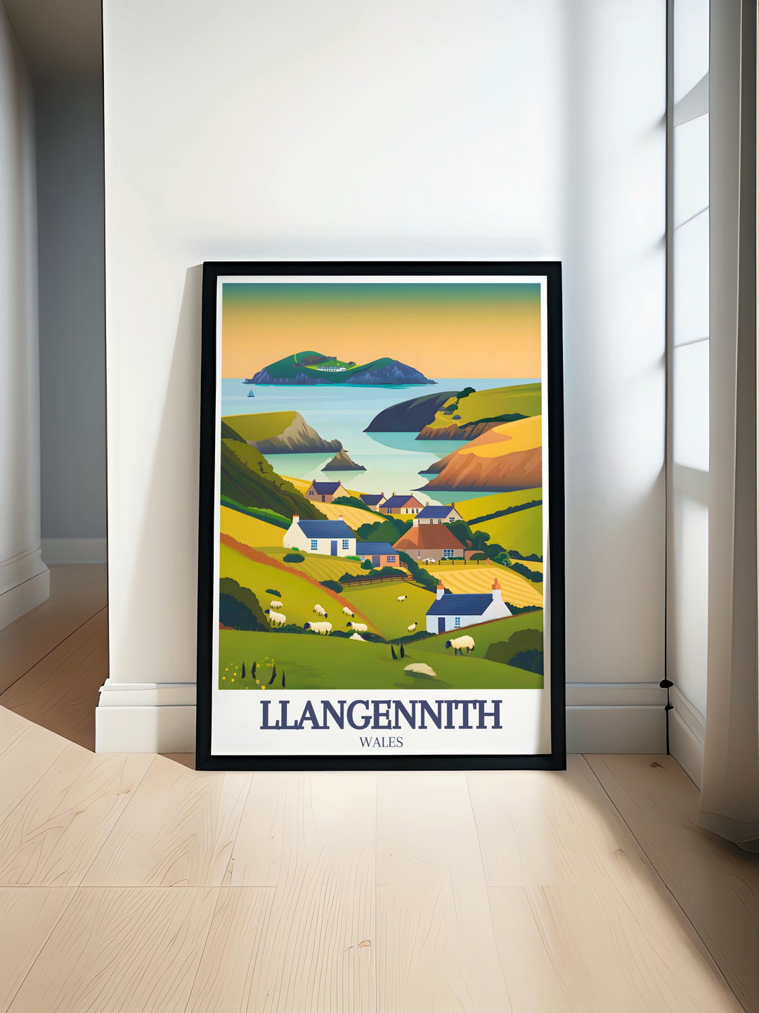 Capture the spirit of adventure with this Rhossili Down Travel Print, featuring the sweeping hills of the Gower Peninsula and the peaceful village of Llangennith. Ideal for outdoor enthusiasts, this print brings the wild beauty of Wales into your home décor.