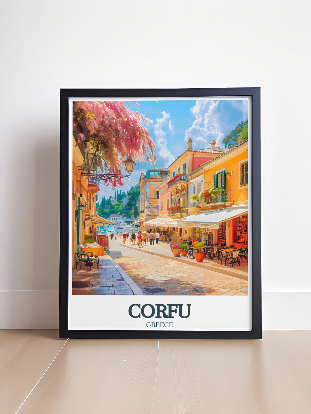 Corfu Greece print of Old Town Corfu Liston Promenade ideal for those who love Corfu Island art and want to bring a piece of Greek history and stunning seascapes into their homes a perfect gift for travel enthusiasts and art lovers alike