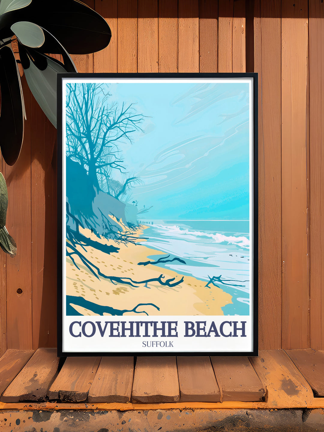 Our North Sea poster print features the rugged beauty of Covehithe Beach and the nearby UK National Nature Reserve, bringing together Suffolks pristine coastal landscapes in one stunning piece. A must have for coastal art enthusiasts.