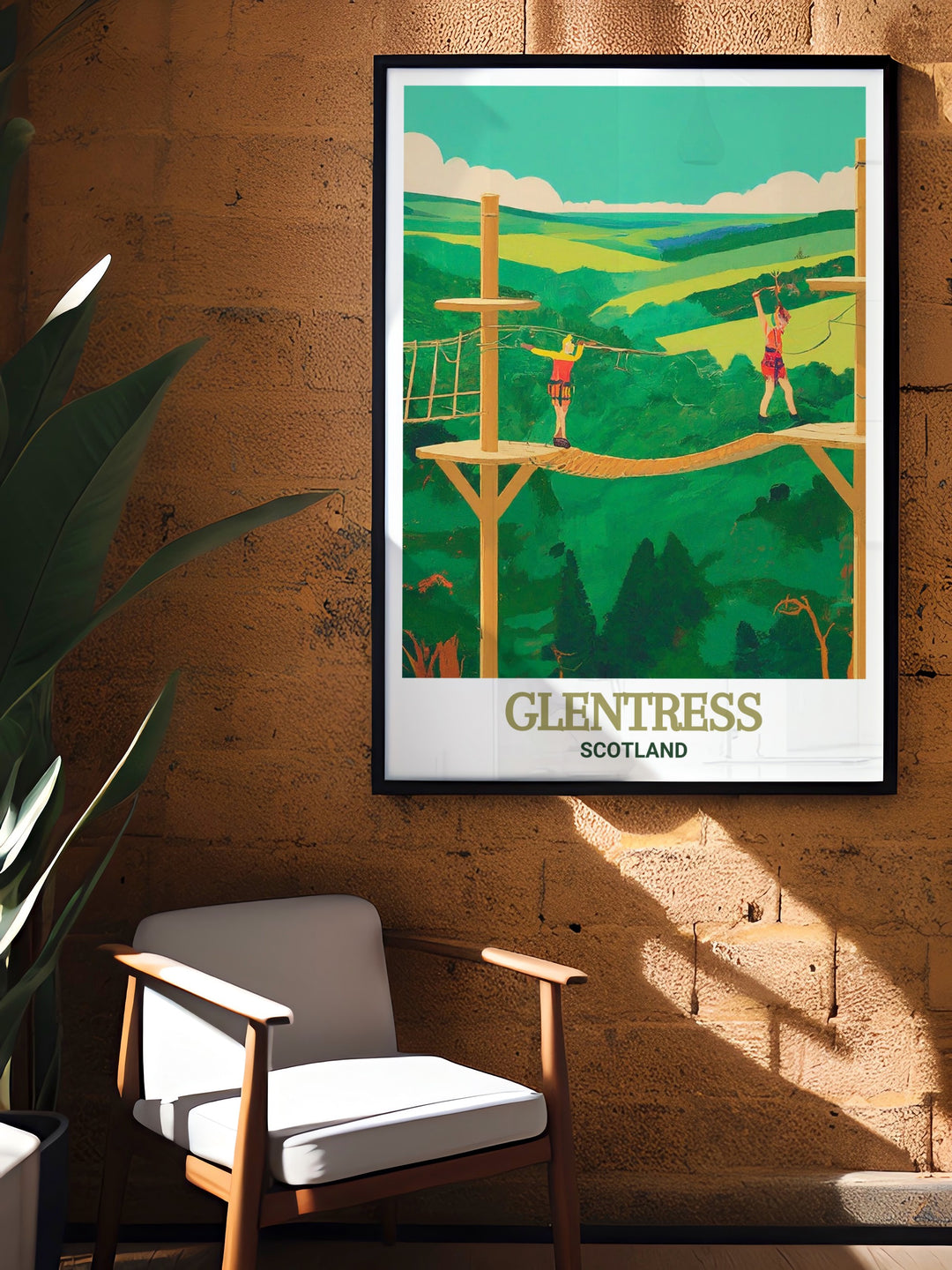 Glentress Mountain Bike Trails and Go Ape Peebles stunning wall art showcasing the natural beauty of Scotlands Tweed Valley perfect for those who love the outdoors and want a cycling inspired artwork to add to their living room or home office decor