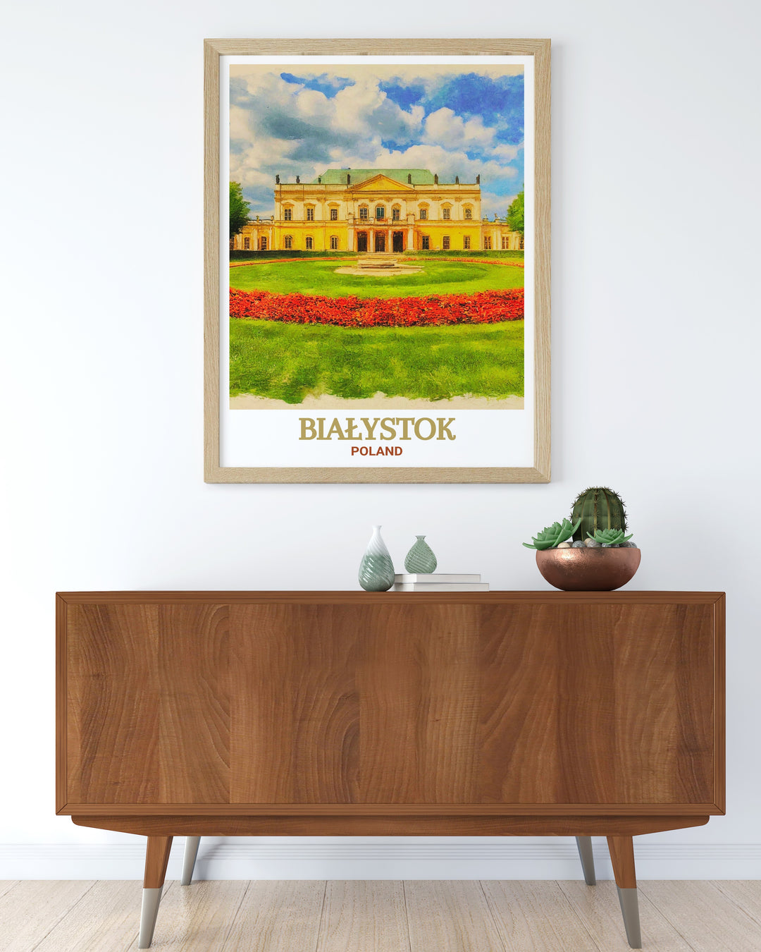 Branicki Palace Wall Art captures the essence of Polands Versailles” in a vibrant and detailed print. This artwork is perfect for anyone who appreciates baroque architecture, Polish history, or travel art, adding a sense of elegance to any room.