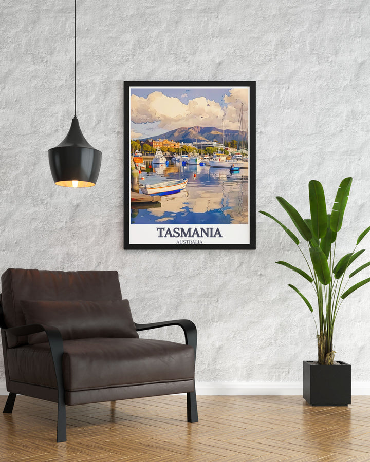 Enhance your living room with Hobart, Mount Wellington framed prints showcasing the breathtaking landscapes of Tasmania. These modern prints are perfect for creating stunning living room decor that reflects the beauty of Australia.