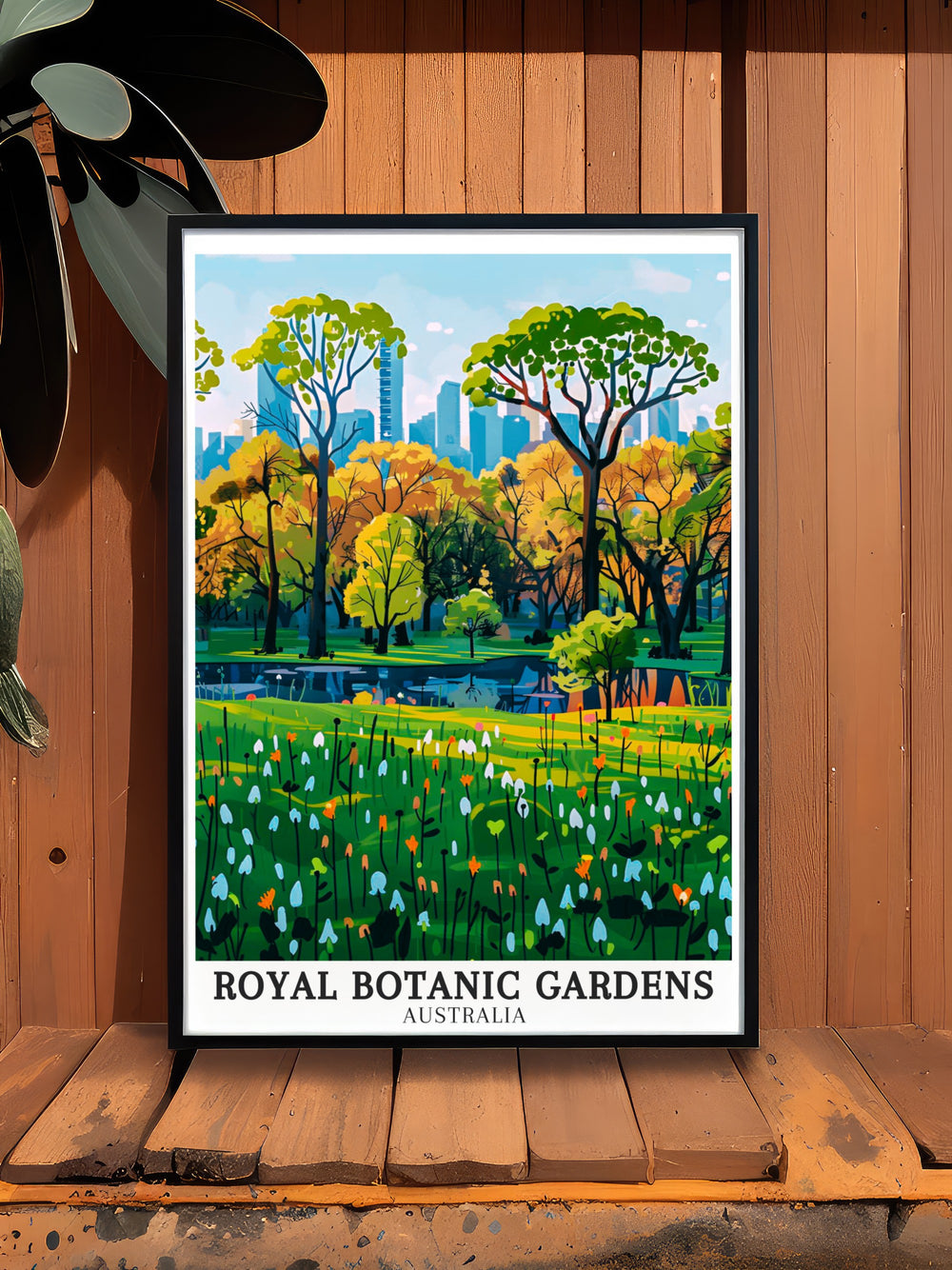 Experience the serenity of Victoria Melbourne Gardens with this stunning Australia Print a perfect addition to your decor that showcases the natural beauty of the Royal Botanic Gardens an ideal Australia souvenir for travelers and garden lovers alike