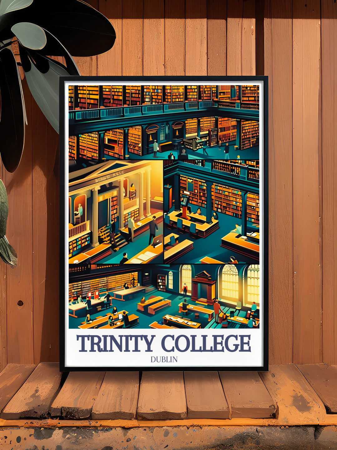 Celebrate the timeless elegance of Trinity College and its famous Book of Kells with this travel print. The artwork highlights the grandeur of the library, making it an excellent gift for history and architecture enthusiasts.