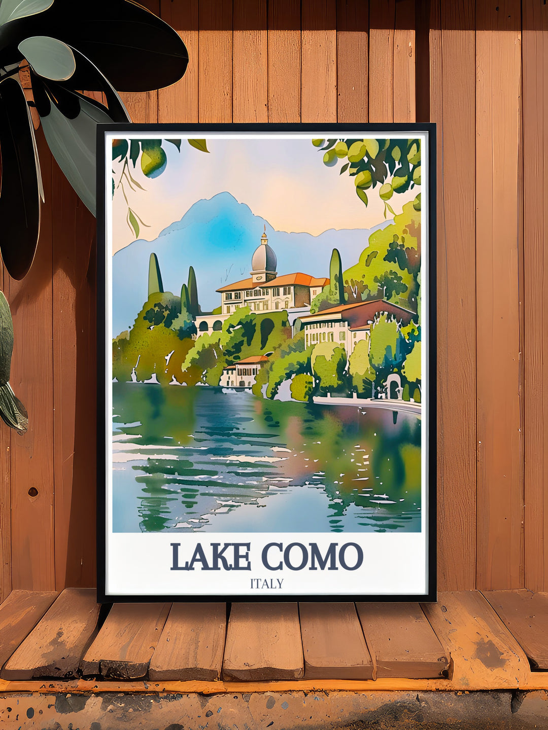 Villa del Balbianello and Rhaetian Alps are the focus of this Lake Como Artwork perfect for creating a calming atmosphere in any room this print brings the timeless beauty of Italys Lake Como into your home decor